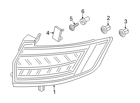 2016 Ford Edge Tail Lamps Tail Lamp Diagram for HT4Z-13404-D