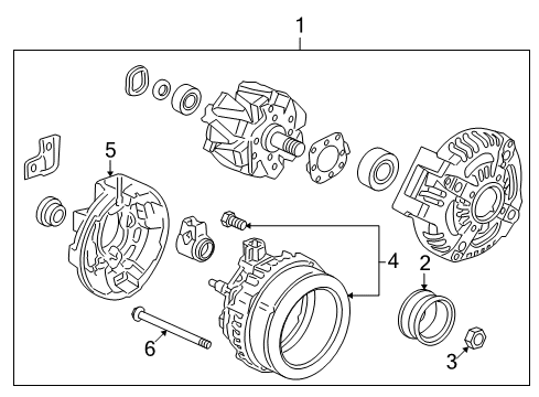 2011 Honda CR-V Alternator Bolt Diagram for 31145-PGK-A01