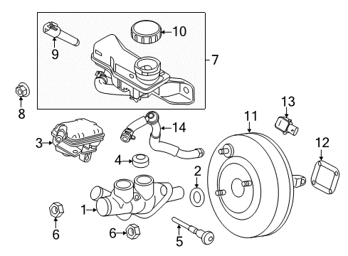 2010 Ford Fusion Hydraulic System Vacuum Hose Diagram for AH6Z-9C490-B