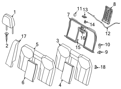 2022 BMW M440i xDrive Rear Seat Components Stop Buffer Diagram for 52207326087