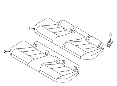 2021 BMW M440i xDrive Rear Seat Components FOAM SECTION, SEAT Diagram for 52207496205