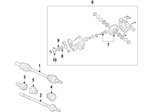 2015 Chevrolet SS Rear Axle Shafts & Joints, Differential, Drive Axles, Propeller Shaft Drive Shaft Diagram for 92275953