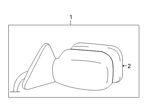 2003 Lexus GS300 Outside Mirrors Mirror Assy, Outer Rear View, RH Diagram for 87910-3A290-A0