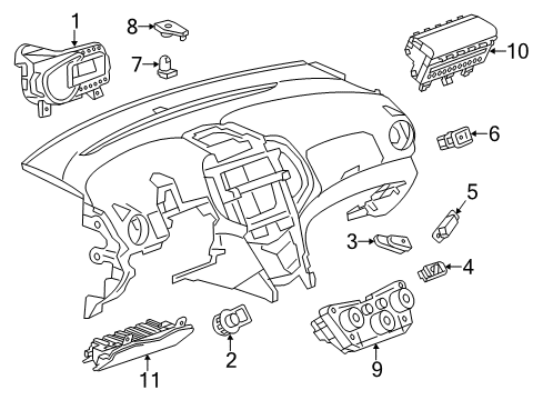 2013 Chevrolet Sonic Cluster & Switches, Instrument Panel Instrument Cluster Assembly Diagram for 95146528