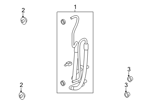 2009 Saturn Vue Trans Oil Cooler Cooler Line Diagram for 96455640