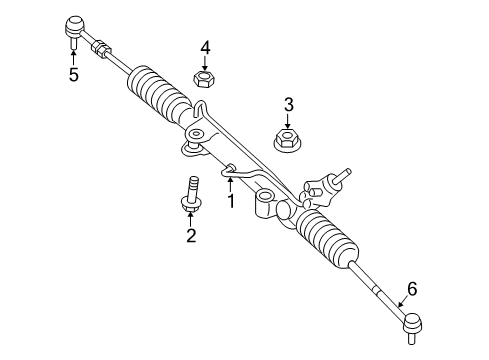 2006 Jeep Commander Steering Column & Wheel, Steering Gear & Linkage, Shaft & Internal Components, Shroud, Switches & Levers Gear-Rack And Pinion Diagram for 68000400AB