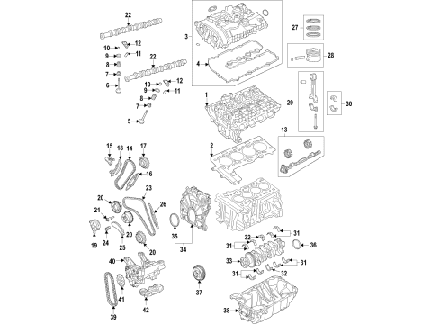 2019 BMW X4 Engine Parts, Cylinder Head & Valves, Camshaft & Timing, Variable Valve Timing, Oil Pan, Oil Pump, Balance Shafts, Crankshaft & Bearings, Pistons, Rings & Bearings Timing Chain Tensioner Diagram for 11318685091