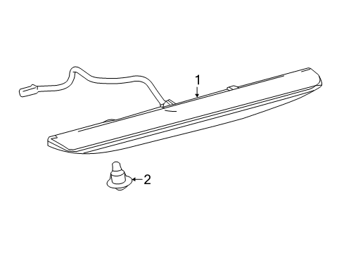 2018 Toyota Prius High Mount Lamps Lens & Housing Diagram for 81570-47060