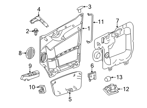 2007 Dodge Sprinter 2500 Front Door Lamp-Courtesy Diagram for 68017601AA