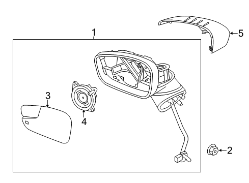 2011 Ford Fiesta Mirrors Mirror Glass Diagram for BE8Z-17K707-C