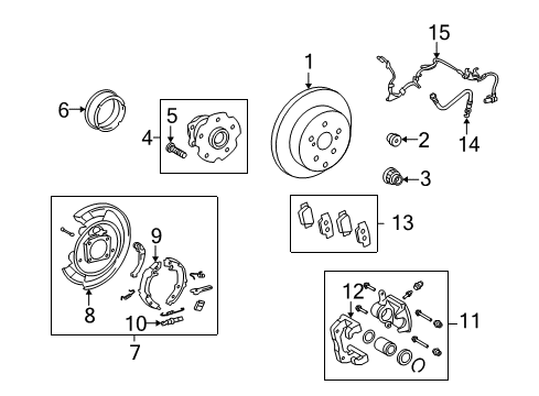 2012 Toyota Matrix Anti-Lock Brakes ABS Sensor Wire Diagram for 89516-02131