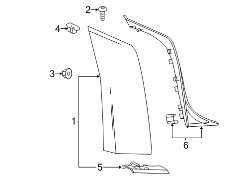 2013 Cadillac ATS Tail Lamps Tail Lamp Diagram for 84540024