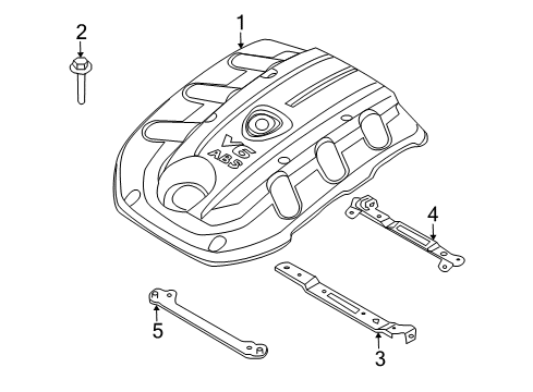 2009 Kia Amanti Engine Appearance Cover Bracket A-Engine Cover Diagram for 292413C000