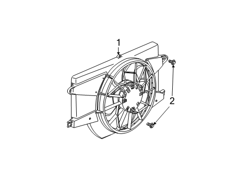2005 Saturn Vue Cooling System, Radiator, Water Pump, Cooling Fan Fan Assembly Diagram for 22722065