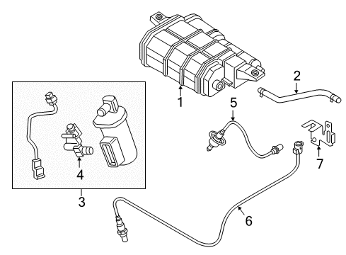 2016 Hyundai Sonata Powertrain Control Bracket-Oxygen Sensor Diagram for 392152GGA0