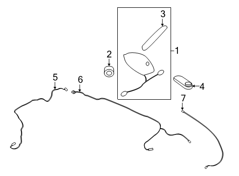 2012 Infiniti FX35 Antenna & Radio Feeder-Antenna Diagram for 28241-1CA0A