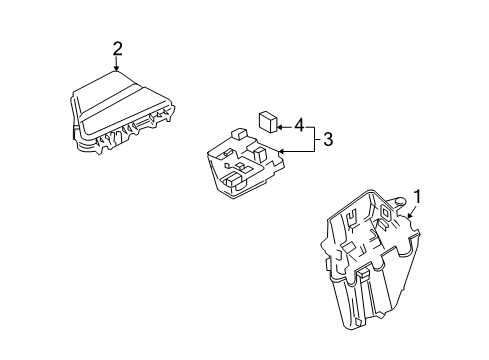2011 Cadillac STS Fuse & Relay Relay & Fuse Plate Diagram for 25810754