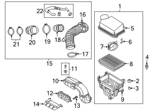 2019 Hyundai Veloster Filters Body-Air Cleaner Diagram for 28112-F2850