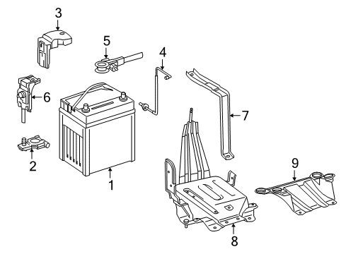 2015 Toyota Camry Battery Negative Cable Diagram for 82165-06060