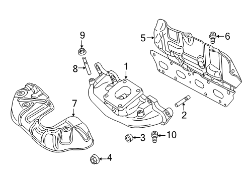 2016 Dodge Dart Exhaust Manifold Spacer Diagram for 4893056AB