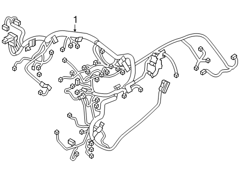 2019 Infiniti QX80 Wiring Harness Harness-EGI Diagram for 24011-5ZM0C