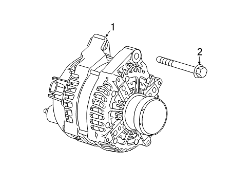 2018 Chevrolet Camaro Alternator Alternator Diagram for 13529303