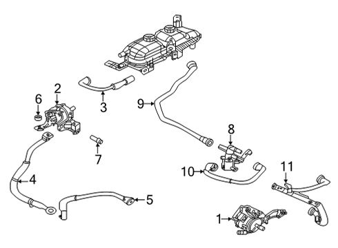 2022 Hyundai Ioniq 5 Water Pump HOSE-ELECTRIC WATER PUMP Diagram for 375Y3-GI010