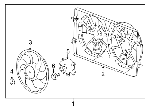 2008 Chevrolet Cobalt Cooling System, Radiator, Water Pump, Cooling Fan Motor Bolt Diagram for 22728347