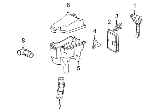 2001 Lexus LS430 Powertrain Control Sensor, Oxygen Diagram for 89465-50140