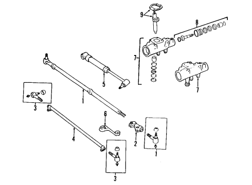 1990 Jeep Cherokee P/S Pump & Hoses, Steering Gear & Linkage Hose Power Str Pressure Diagram for 83504380