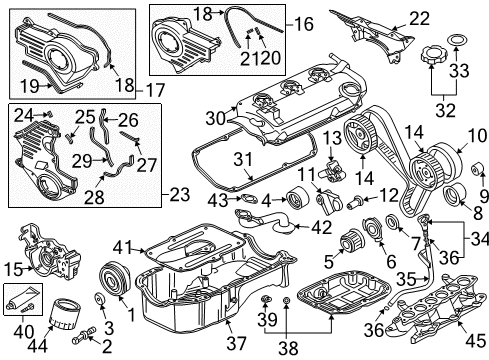 2005 Mitsubishi Galant Engine Parts, Mounts, Cylinder Head & Valves, Camshaft & Timing, Oil Pan, Oil Pump, Balance Shafts, Crankshaft & Bearings, Pistons, Rings & Bearings O Ring-Engine Oil Level Tube Diagram for MD075834