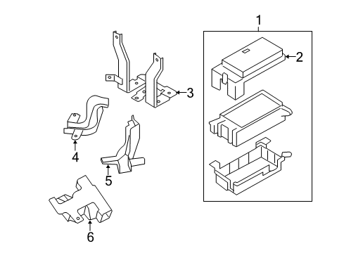 2008 Kia Sorento Fuse Box Bracket-Wiring Mounting Diagram for 919313E130