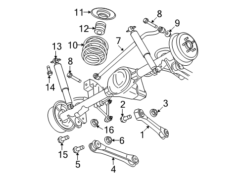 2007 Jeep Wrangler Rear Suspension Rear Coil Spring Diagram for 68004253AA