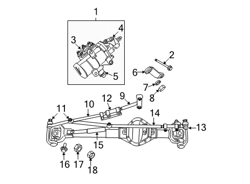 2007 Dodge Ram 2500 P/S Pump & Hoses, Steering Gear & Linkage Steering-Steering Diagram for 52122362AL