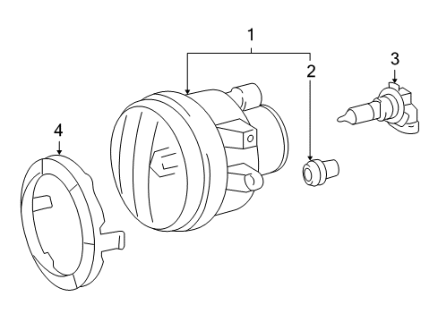 2004 Toyota Highlander Fog Lamps Protector Diagram for 81483-48010