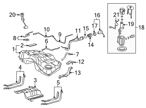 2011 Lexus IS350 Fuel Supply Sensor Assy, Acceleration Diagram for 78110-53051