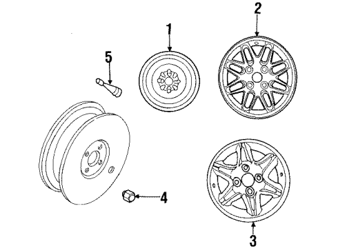 2002 Infiniti G20 Wheels Aluminum Wheel Diagram for D0300-7J127