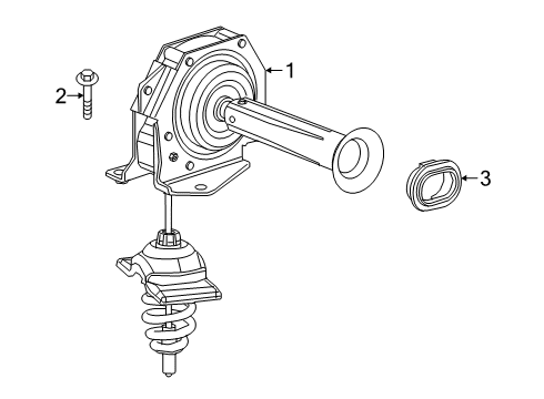 2022 Jeep Gladiator Spare Tire Carrier Spare Tire Carrier Diagram for 68334771AB