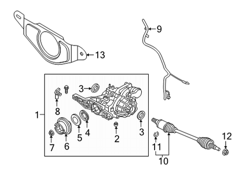 2021 Ford Bronco Sport Axle & Differential - Rear Vent Diagram for K2GZ-4022-C