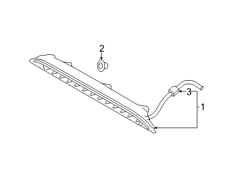 2012 Kia Rio High Mount Lamps Lamp Assembly-High Mounted Stop Diagram for 927001W210