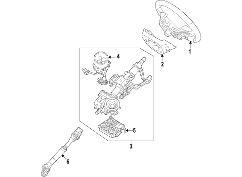 2019 Hyundai Kona Steering Column & Wheel, Steering Gear & Linkage Column Assembly-Steering Diagram for 56310-J9010