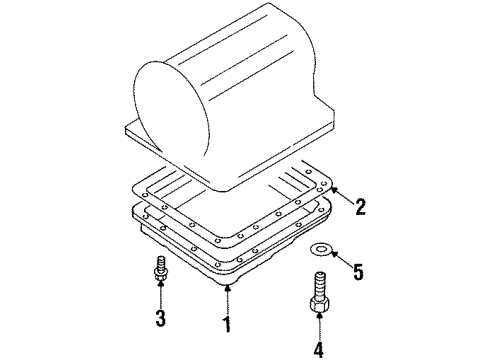 2000 Infiniti Q45 Automatic Transmission Oil Pan Assembly Diagram for 31390-51X04