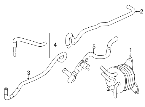 2017 Nissan Rogue Oil Cooler Cooler Assembly-Auto Transmission Oil Diagram for 21606-28X0B