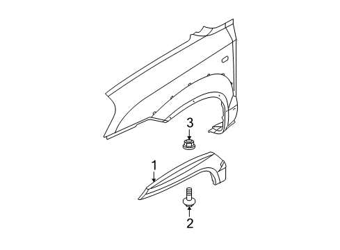 2009 Kia Sportage Exterior Trim - Fender GARNISH Assembly-Fender Si Diagram for 877111F000