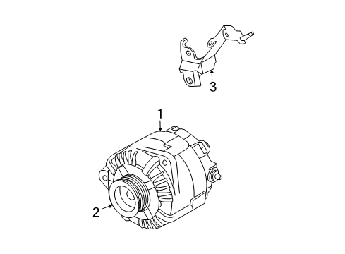 2004 Nissan Quest Alternator Alternator Assembly Diagram for 23100-5Z00C