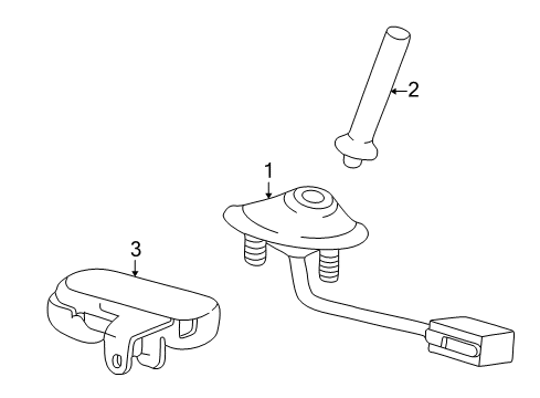 2004 Lexus LS430 Antenna & Radio Cord Sub-Assy, Antenna Diagram for 86705-50280