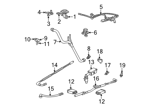 2003 Ford Explorer Powertrain Control Connector O-Ring Diagram for F67Z-9J469-AA