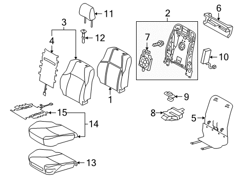 2018 Lexus GX460 Heated Seats Pad Sub-Assembly, Front Seat Diagram for 71506-60210