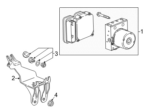 2022 Chevrolet Bolt EV ABS Components ABS Control Unit Diagram for 42769337