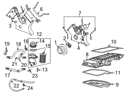 1995 BMW 740i Filters Oil Filter Diagram for 11421704919